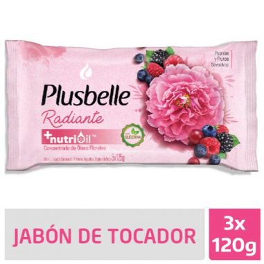 PLUSBELLE Jabon Radiante 120gr x 3Un.