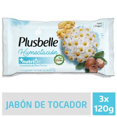 PLUSBELLE Jabon Humectacion 120gr x 3Un.