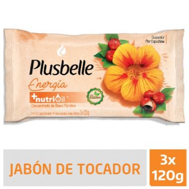 PLUSBELLE Jabon Energia 120gr x 3 Un.