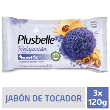 PLUSBELLE Jabon Relajacion 120gr X 3Un.