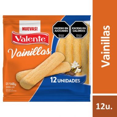 VALENTE Vainillas 148gr x 12 Un.