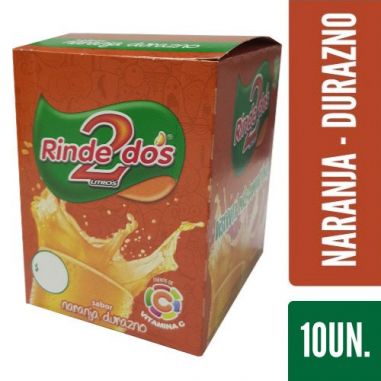 RINDE 2 JUGO Naranja Durazno 13gr X 10un