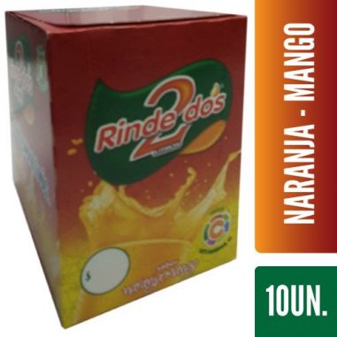 RINDE 2 JUGO NARANJA MANGO 13GR X 10UN