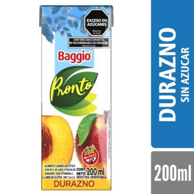 BAGGIO PRONTO Cero Durazno 200ml