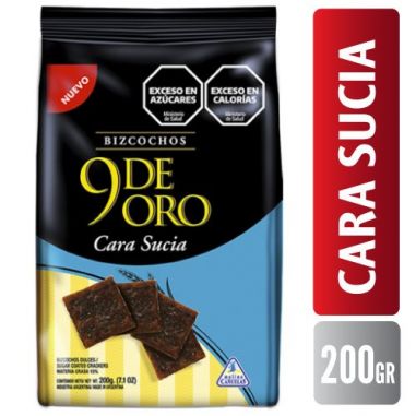 9 DE ORO Bizcocho Cara Sucia 200gr