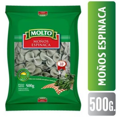 MOLTO Fideo Espinaca Moño 500gr