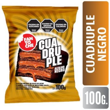 FANTOCHE Alfajor Cuadruple Chocolate...