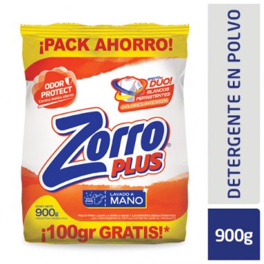 ZORRO Polvo Plus Mano Ahorro 900gr