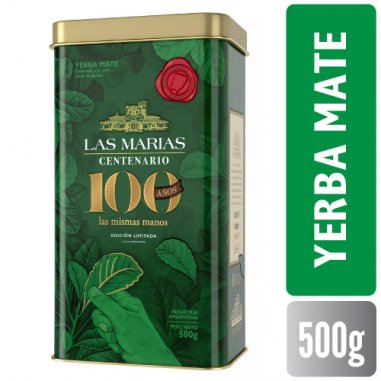 LAS MARIAS Centenario Lata Yerbera X 1