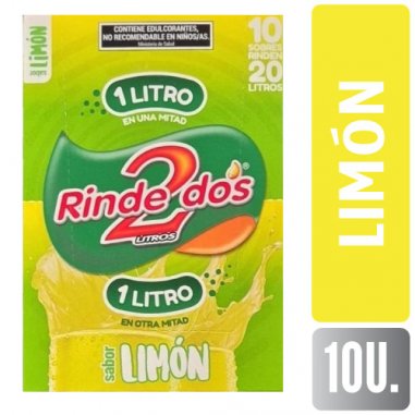 RINDE 2 JUGO 1+1  Limon 13gr X 10un