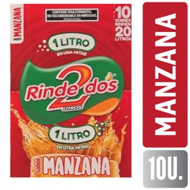 RINDE 2 JUGO 1+1  Manzana 13gr X 10un