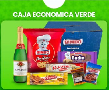 CAJA NAVIDEÑA ECONOMICA ( VERDE )