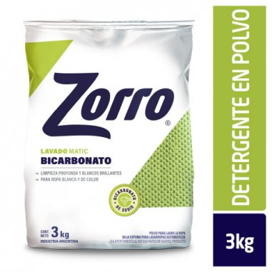ZORRO Polvo C/ Bicarbonato Matic 3kg