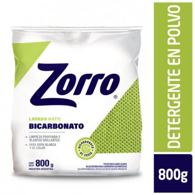 ZORRO Polvo C/ Bicarbonato Matic 800gr