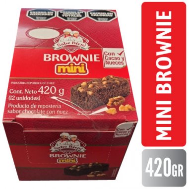 SABE BIEN BROWNIE MINI X 12 UNIDADES
