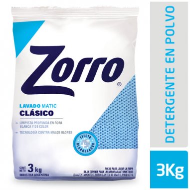 ZORRO CLASICO POLVO MATIC 3KG