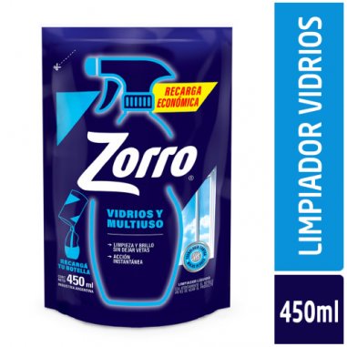 ZORRO Limpiador Vidrio D/P 450ml