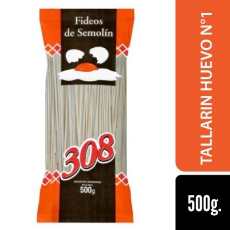 308 Fideo Huevo Tallarin N°1 500gr