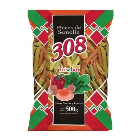 308 Fideo Mostachol Trisabor 500gr