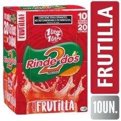 RINDE 2 JUGO 1+1  Frutilla 13GR X 10UN