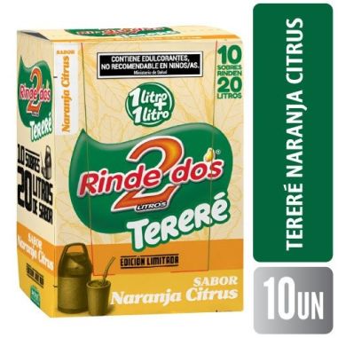 RINDE 2 JUGO 1+1 Terere Nja. Citrus 13gr X 10un